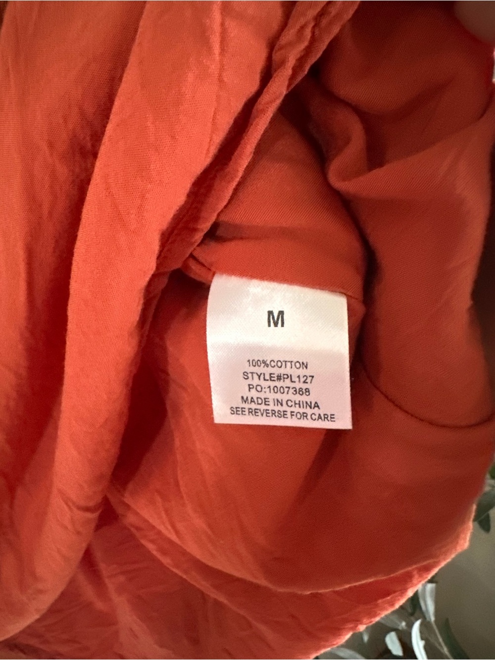 Pink Lily Gauzy Babydoll Dress in Burnt Orange - Picture 4 of 7